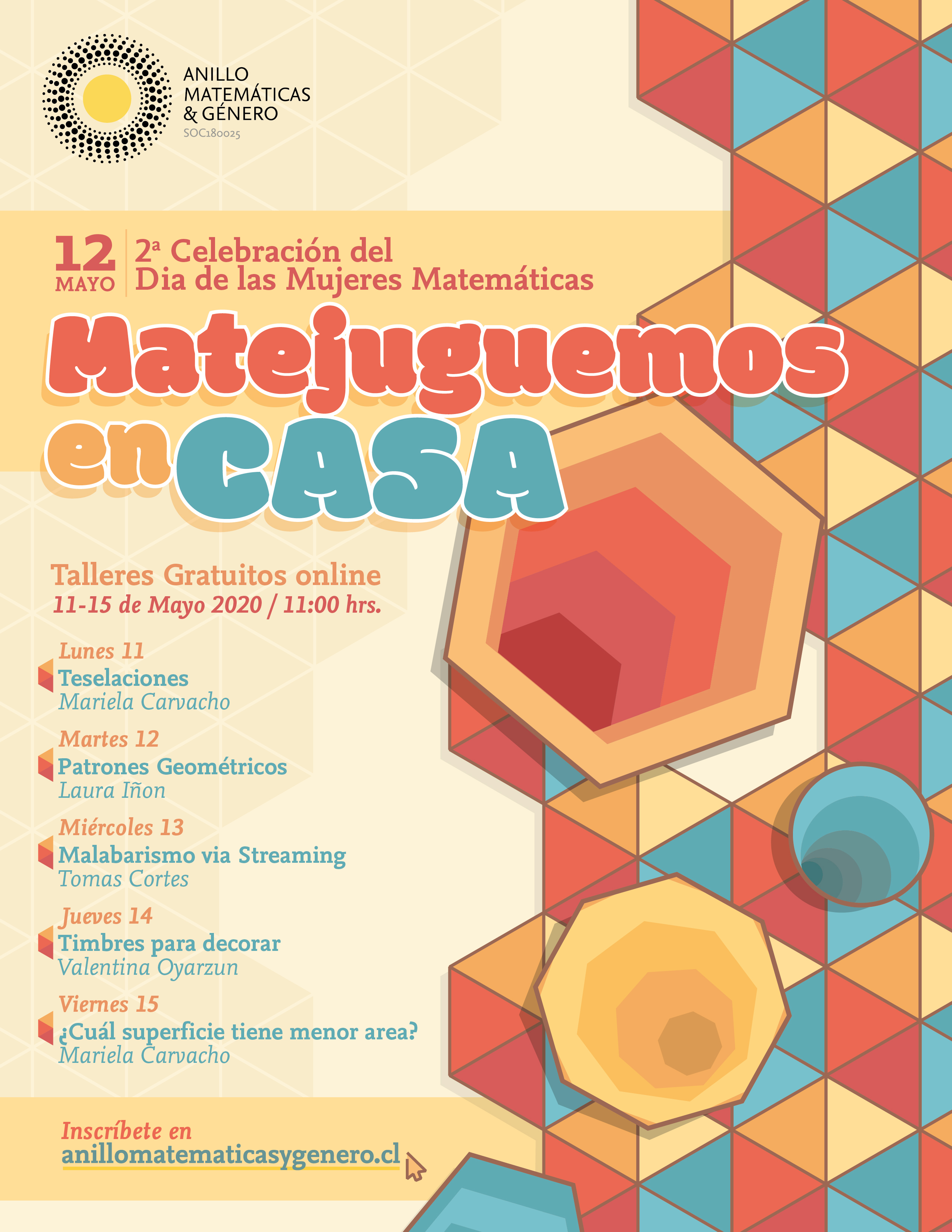 Event poster: Matejuguemos en casa.