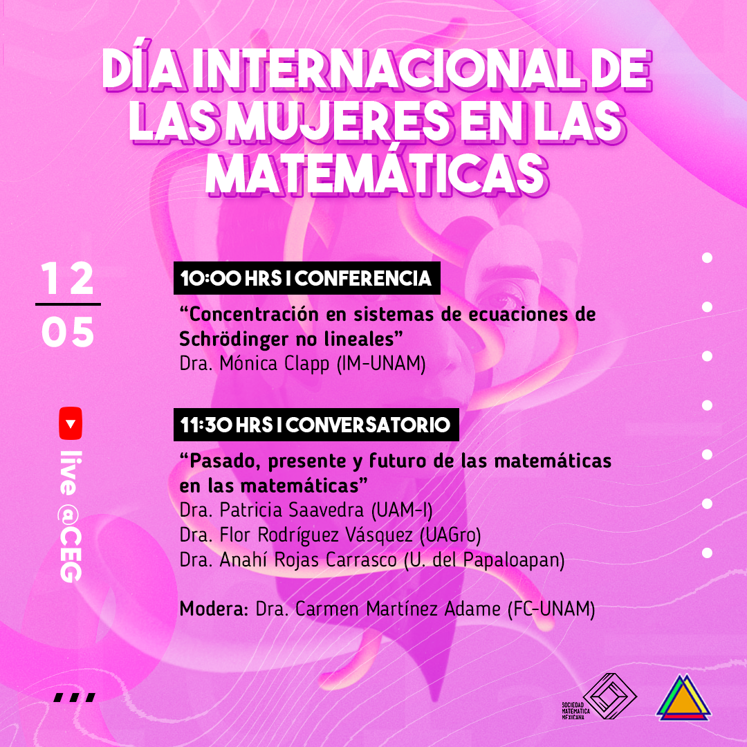 Program of event organized by Equity and gender committee of Mexican Mathematical Association