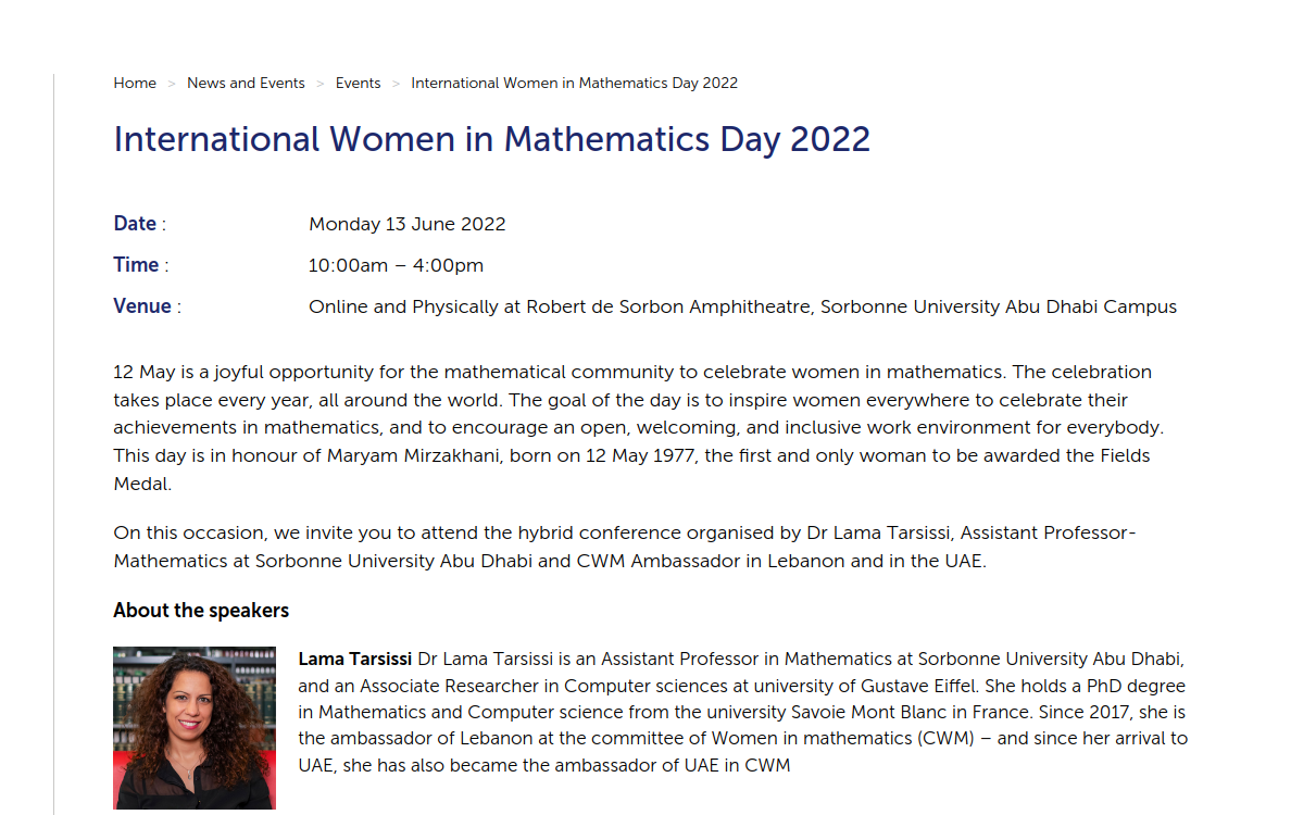 description of the event