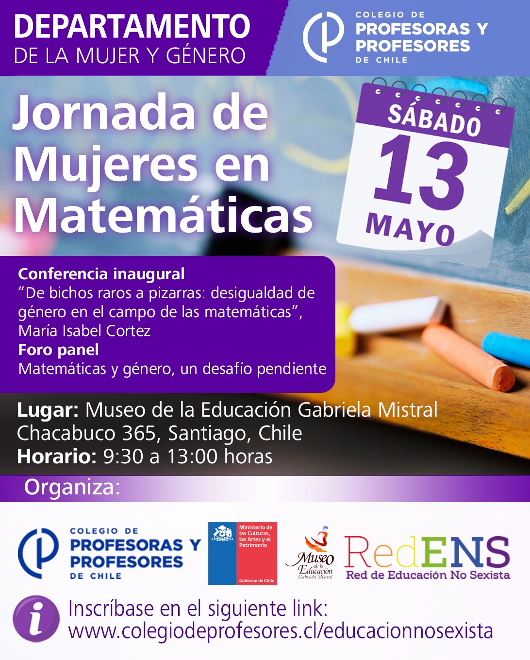 conferencia, Mujeres en Matemática , presencial