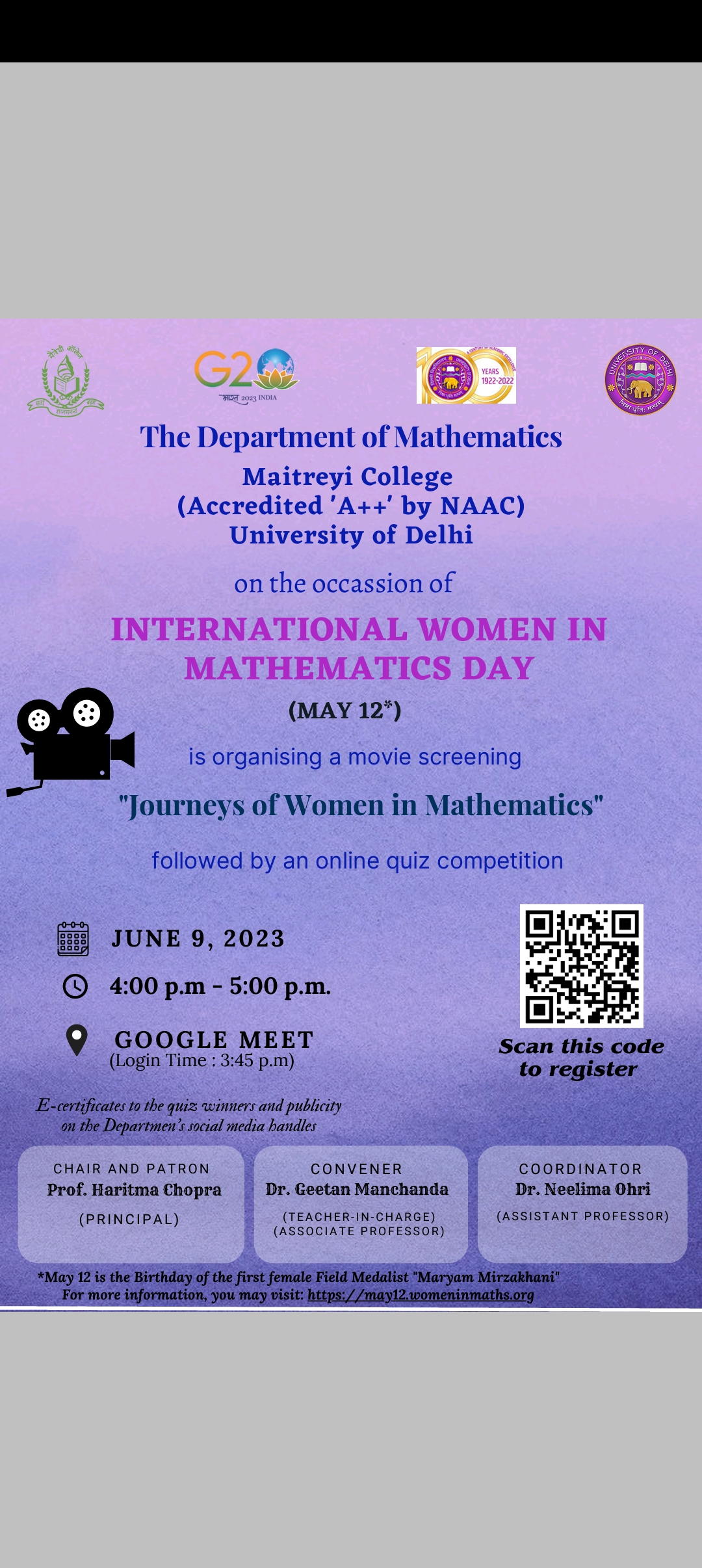 Movie Screening followed by an online quiz 