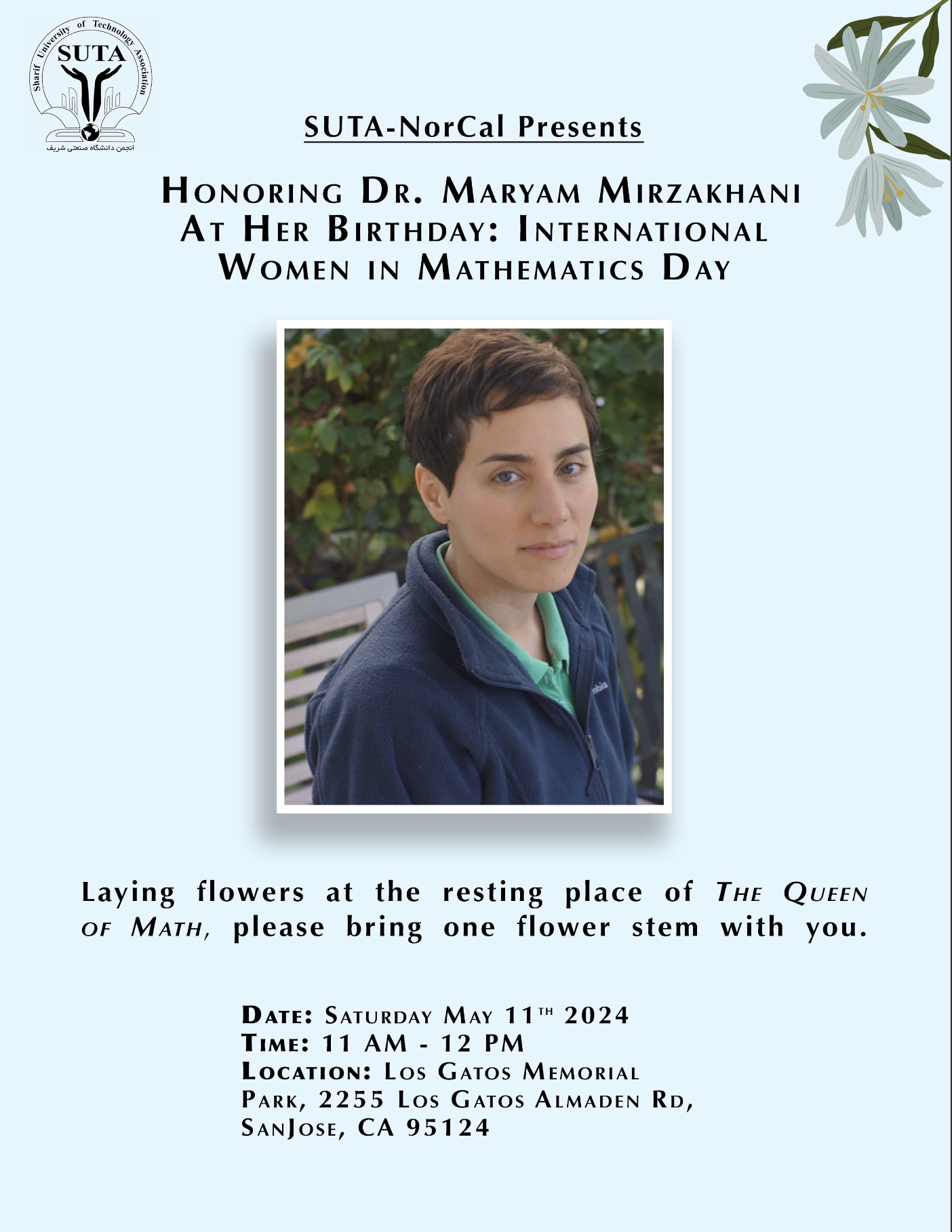 Honoring Dr. Maryam Mirzakhani At Her Birthday: International Women in Math Day