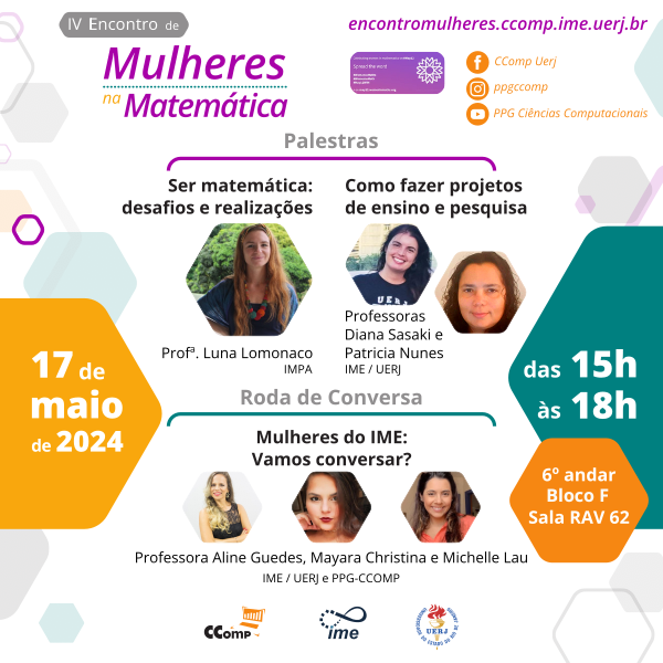 The image shows photos of the event's speakers, the date of the event (May 17, 2024) and the time of the event, which will take place from 3pm to 6pm.