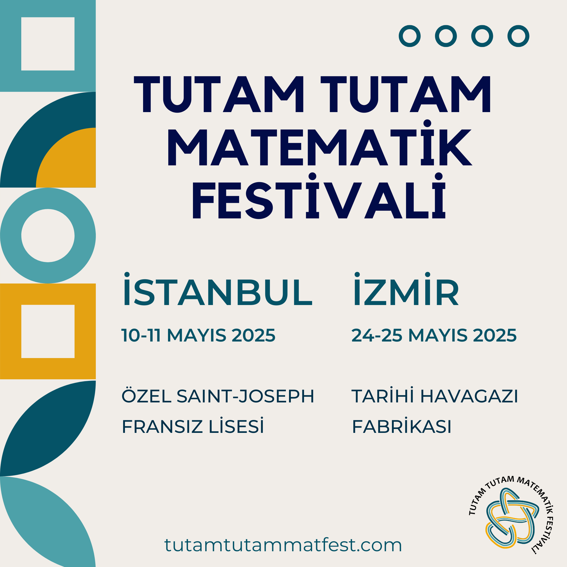 Festival duyurusu, 10-11 May, Tutam Tutam Matematik Festivali