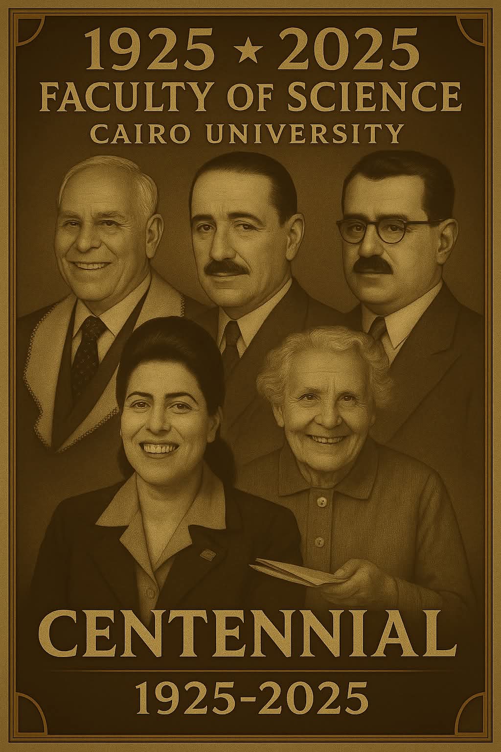 THIS IMAGES REMARKS THE PIONEERS OF FACULTY OF SCIENC ECAIRO UNIVERSITY