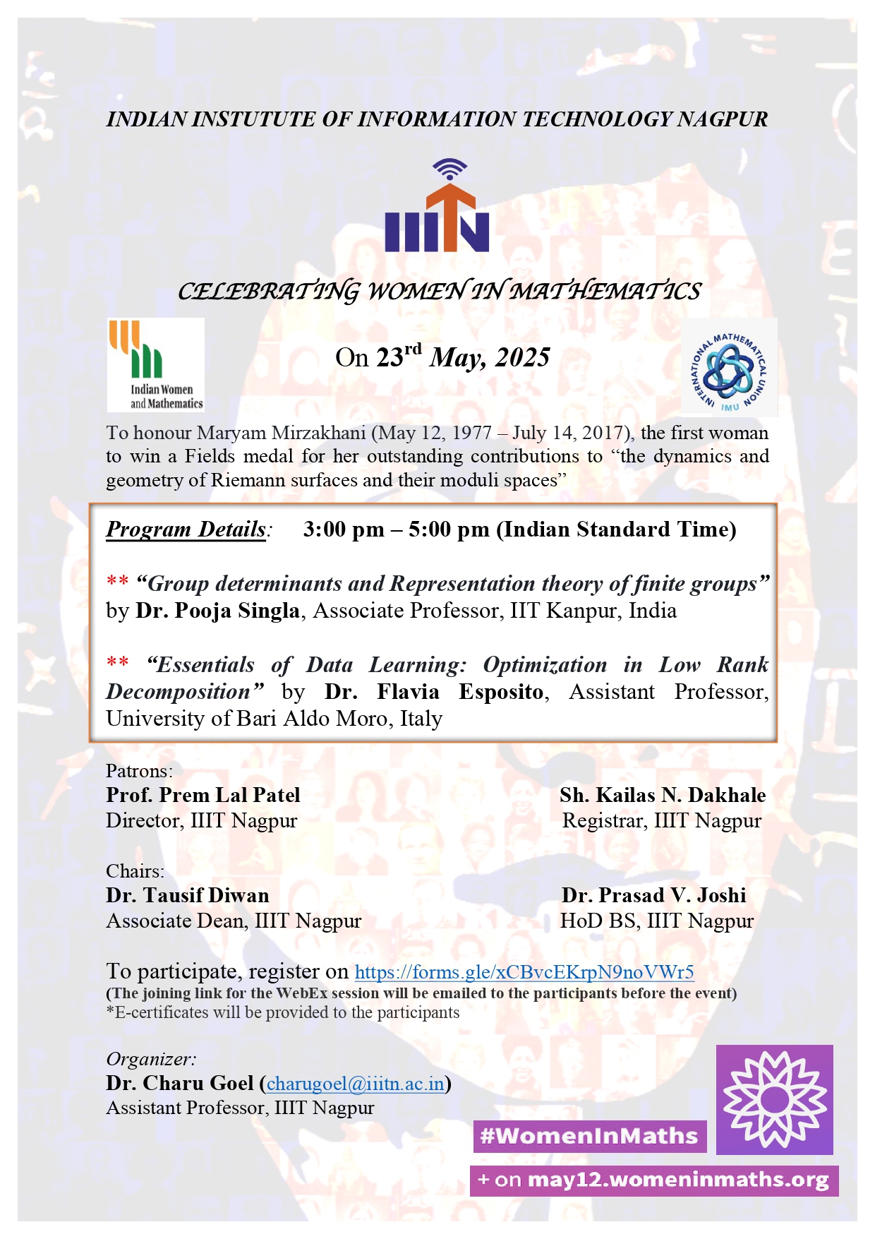 Poster for the WIM event