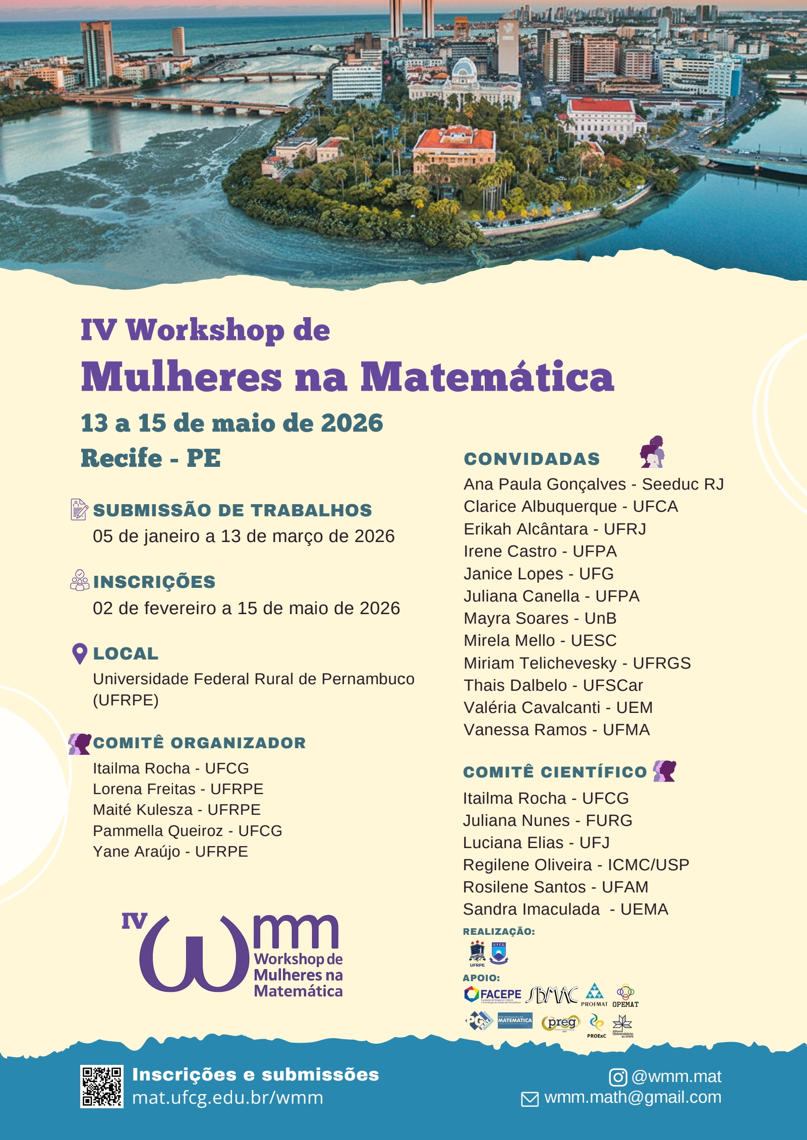 Cartaz com informações do evento