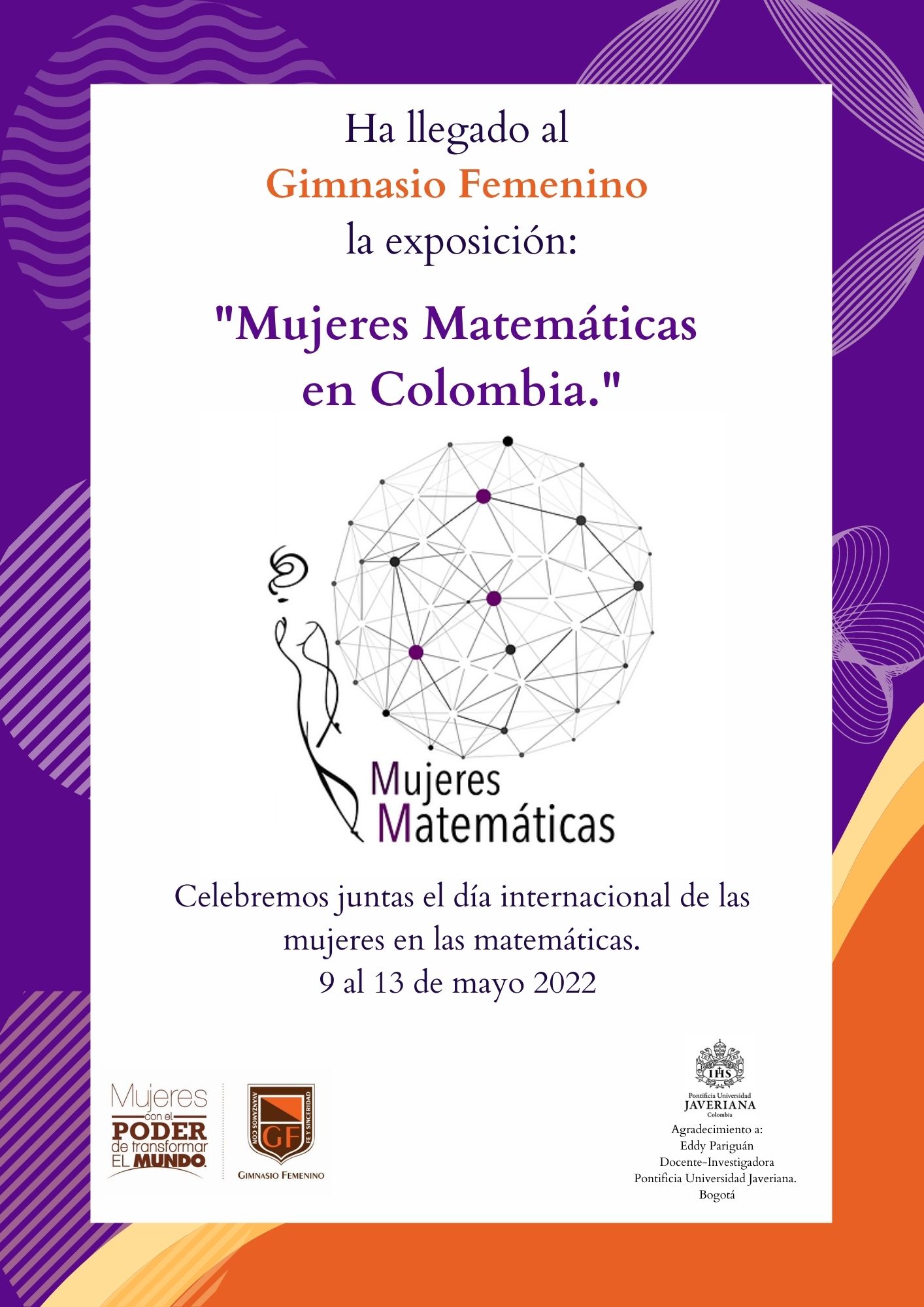 Poster exposición "Mujeres matemáticas en Colombia"